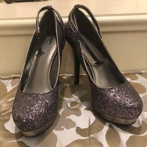 Platinum Platform Heels